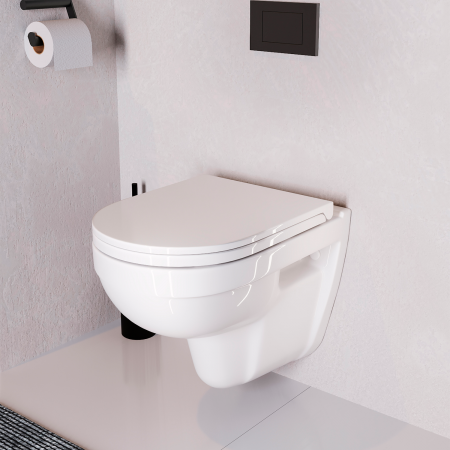 Унитаз подвесной Sanita Luxe Best DM BSTSLWH0104 белый с сиденьем микролифт